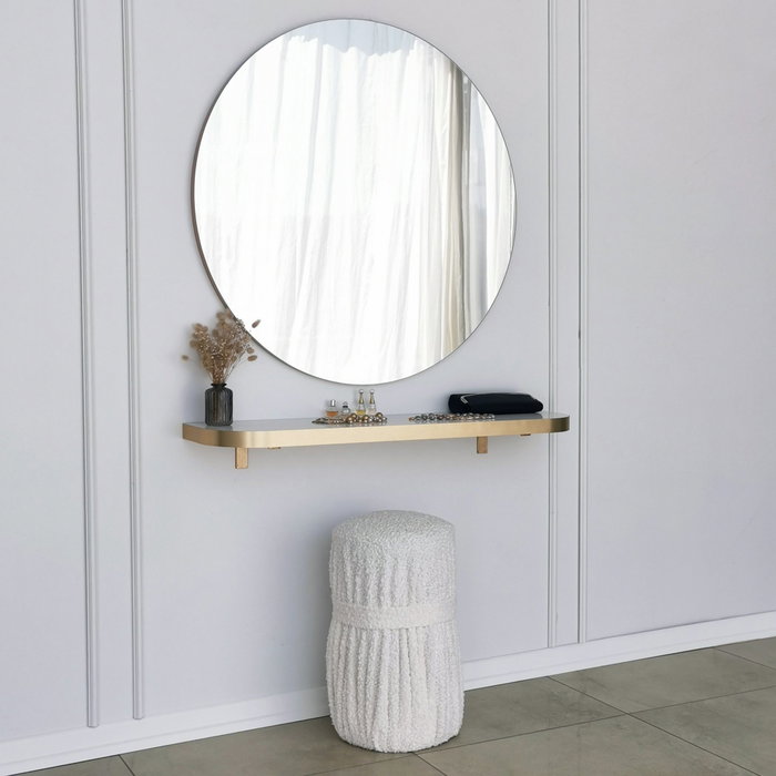 Hanah Home Espejo Gold 90 Dorado de 90 cm Hanah Home Espejo Gold 90 Dorado de 90 cm